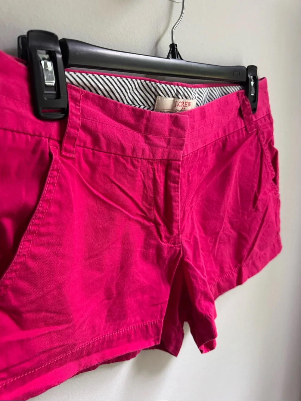 J. Crew Hot Pink Cotton Chino Hot Shorts